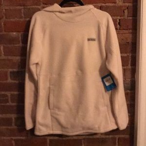 NWT White Columbia Fleece Pullover